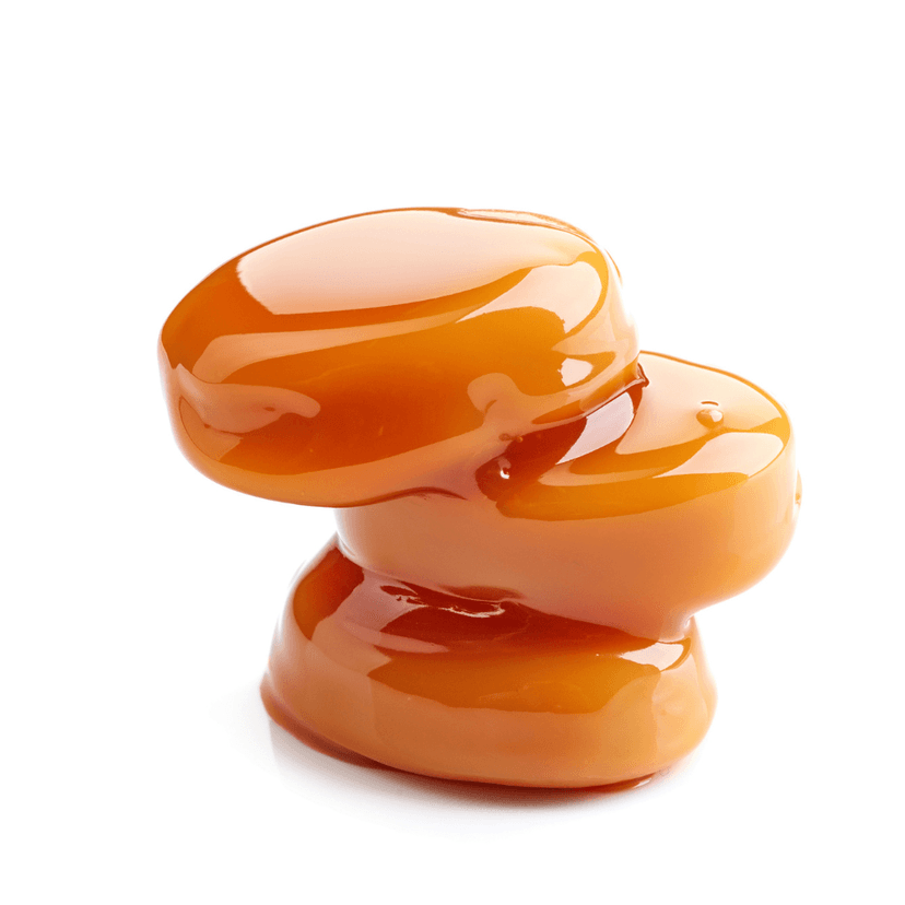 Reduced sugar caramels