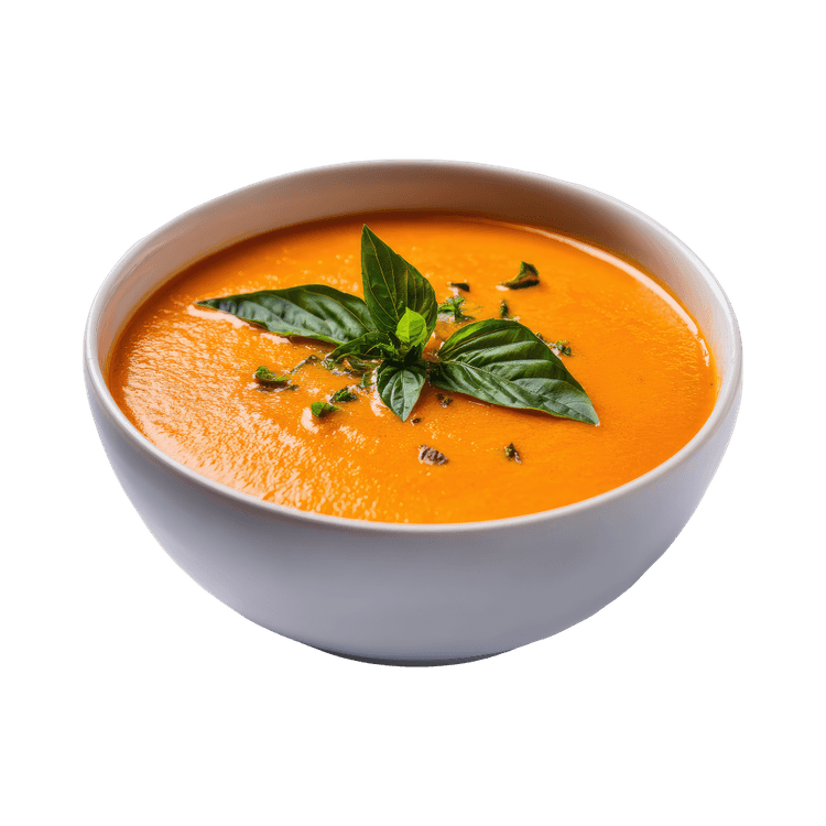 Plate of vegetable soup