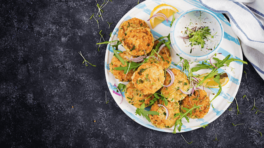Alternative Fish Cakes Made With Plant-Based Protein and Gluten-Free Pea Flakes